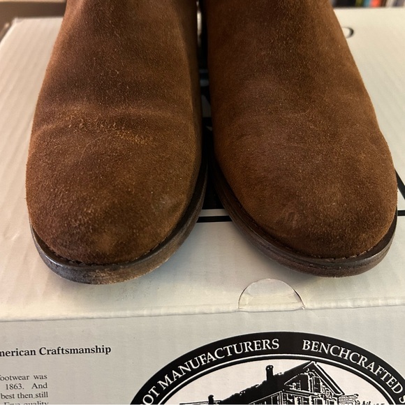 Never Worn Frye Cara Short Wood Brown Suede Boots Size 8 with original box - Picture 4 of 12